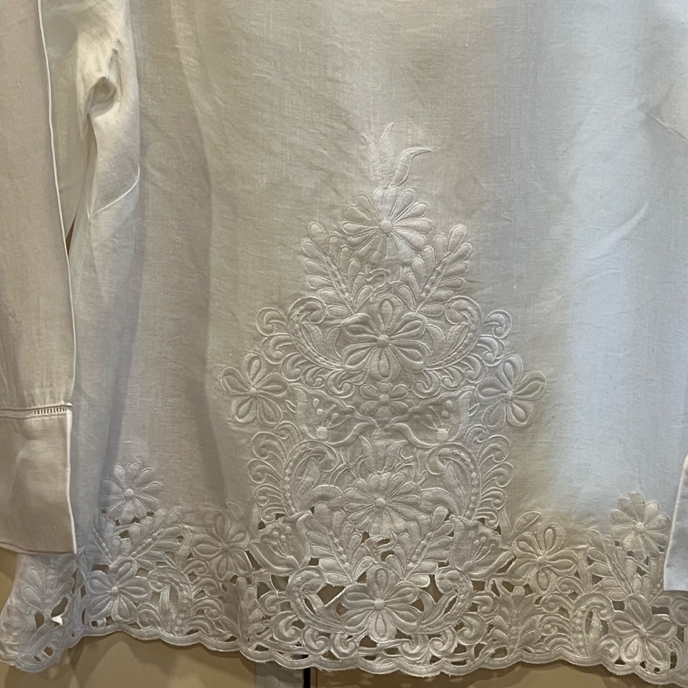 J. Crew Lace long sleeve top